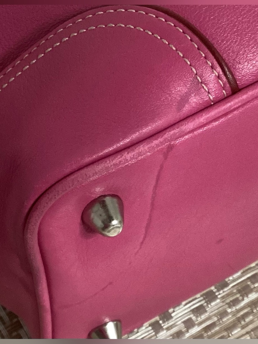 Vintage 2006 Coach Hampton Classic Pink Leather Tote Bag - Picture 7 of 9